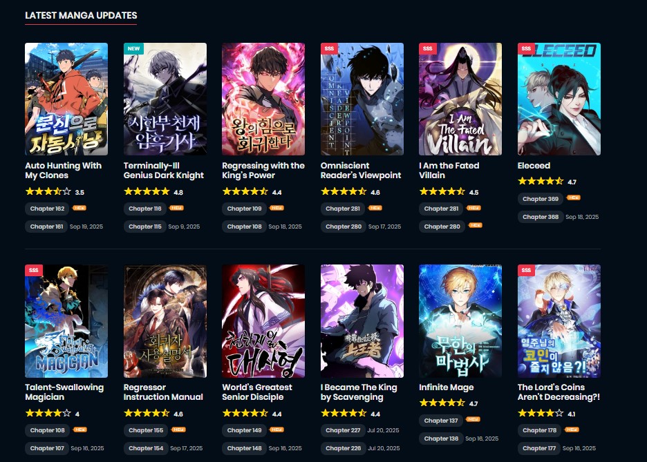 MangaGojo ad-free manga manhwa manhua reading